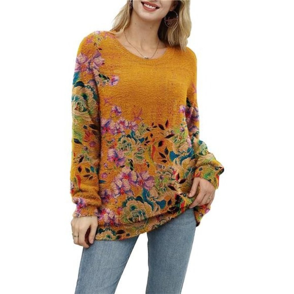 Oversized Pullover Sweaters Women Sweater Graphic Casual Loose Long Sleeve Knit